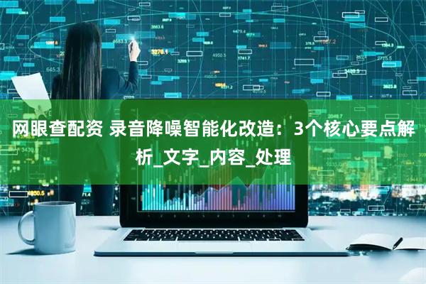 网眼查配资 录音降噪智能化改造：3个核心要点解析_文字_内容_处理