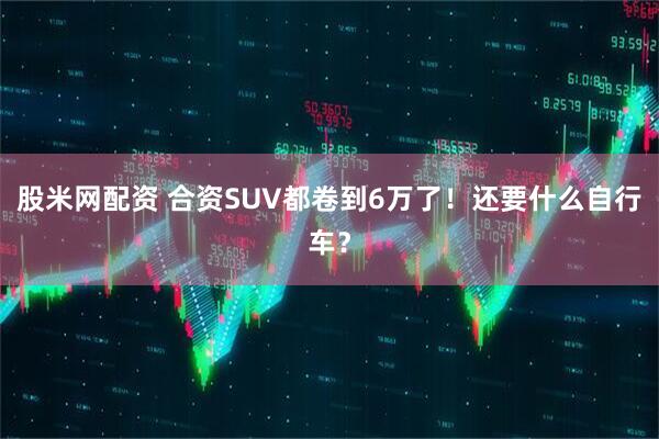 股米网配资 合资SUV都卷到6万了！还要什么自行车？