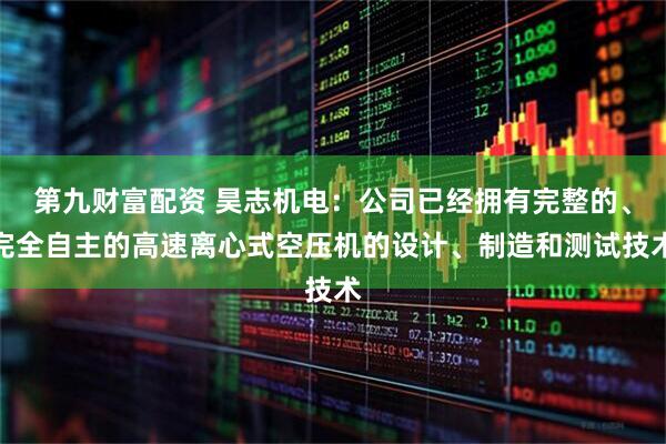 第九财富配资 昊志机电：公司已经拥有完整的、完全自主的高速离心式空压机的设计、制造和测试技术